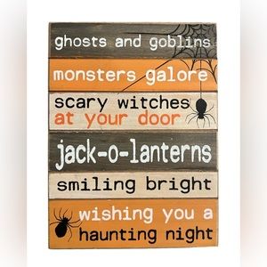 Ghosts and Goblins-Halloween Wood Sign